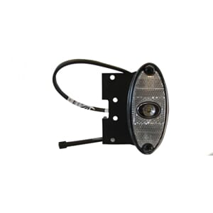 Lykt LED, hvit m/refleks, vertikal og C-brakett-Flatpoint II